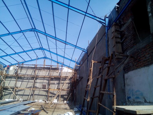 Proyek Pembangunan Gudang Toko Besi Baja Mandiri diRaya Rungkut Lor Surabaya 